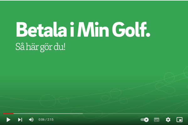 Betala avgifter via Min Golf