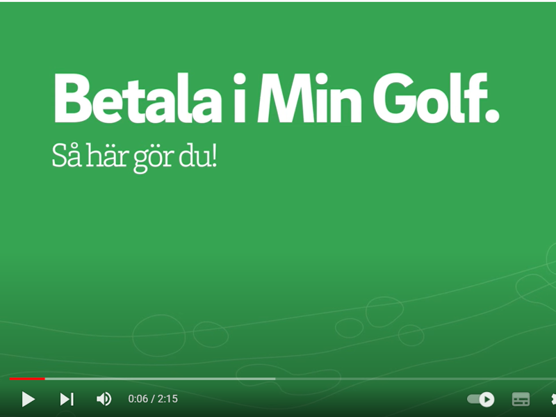 Betala avgifter via Min Golf